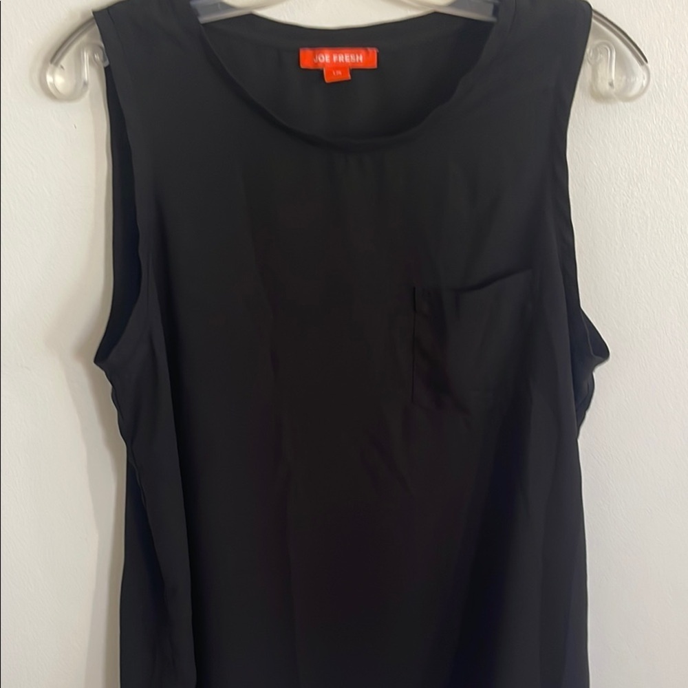 Joe Fresh Black and Orange Sleeveless Tank Top